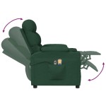 vidaXL Fotoliu de masaj electric, verde închis, material textil vidaXL Fotoliu de masaj electric, verde închis, material textil