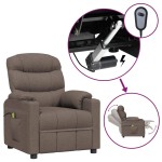 vidaXL Fotoliu de masaj electric rabatabil, gri taupe, textil vidaXL Fotoliu de masaj electric rabatabil, gri taupe, textil