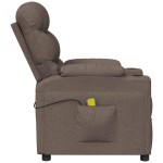 vidaXL Fotoliu de masaj electric rabatabil, gri taupe, textil vidaXL Fotoliu de masaj electric rabatabil, gri taupe, textil