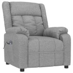 vidaXL Fotoliu rabatabil electric, gri deschis, textil