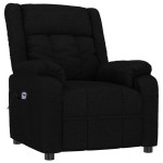 vidaXL Fotoliu rabatabil electric, negru, material textil