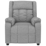vidaXL Fotoliu de masaj electric rabatabil, gri deschis, textil vidaXL Fotoliu de masaj electric rabatabil, gri deschis, textil