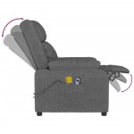 vidaXL Fotoliu de masaj electric rabatabil, gri închis, textil vidaXL Fotoliu de masaj electric rabatabil, gri închis, textil