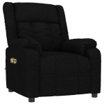 vidaXL Fotoliu de masaj electric rabatabil, negru, textil vidaXL Fotoliu de masaj electric rabatabil, negru, textil