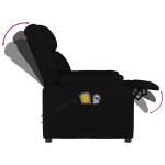 vidaXL Fotoliu de masaj electric rabatabil, negru, textil vidaXL Fotoliu de masaj electric rabatabil, negru, textil