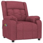 vidaXL Fotoliu de masaj electric rabatabil, roșu vin, textil vidaXL Fotoliu de masaj electric rabatabil, roșu vin, textil