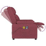 vidaXL Fotoliu de masaj electric rabatabil, roșu vin, textil vidaXL Fotoliu de masaj electric rabatabil, roșu vin, textil