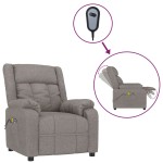 vidaXL Fotoliu de masaj electric rabatabil, gri taupe, textil vidaXL Fotoliu de masaj electric rabatabil, gri taupe, textil