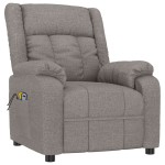vidaXL Fotoliu de masaj electric rabatabil, gri taupe, textil vidaXL Fotoliu de masaj electric rabatabil, gri taupe, textil