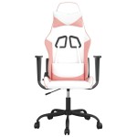 vidaXL Scaun de jocuri, alb și roz, piele ecologică vidaXL Scaun de jocuri, alb și roz, piele ecologică