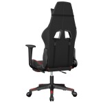vidaXL Scaun de gaming cu suport picioare, negru/roșu, piele ecologică vidaXL Scaun de gaming cu suport picioare, negru/roșu, piele ecologică