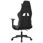 vidaXL Scaun de gaming cu suport picioare, negru/camuflaj, piele eco