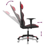 vidaXL Scaun de jocuri, negru și roșu, piele ecologică vidaXL Scaun de jocuri, negru și roșu, piele ecologică