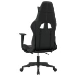 vidaXL Scaun de gaming cu suport picioare, negru/gri, piele ecologică