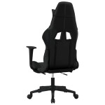vidaXL Scaun de gaming cu suport picioare, negru, piele ecologică