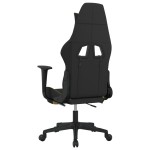 vidaXL Scaun de gaming cu suport picioare, negru și galben, textil vidaXL Scaun de gaming cu suport picioare, negru și galben, textil