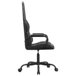 vidaXL Scaun de jocuri, negru și camuflaj, piele ecologică