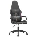 vidaXL Scaun de jocuri, negru și camuflaj, piele ecologică