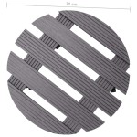 vidaXL Cărucioare pentru plante, 4 buc., gri, Ø30x7,5 cm, WPC vidaXL Cărucioare pentru plante, 4 buc., gri, Ø30x7,5 cm, WPC
