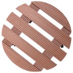 vidaXL Cărucioare pentru plante, 4 buc., maro, Ø30x7,5 cm, WPC vidaXL Cărucioare pentru plante, 4 buc., maro, Ø30x7,5 cm, WPC