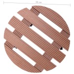 vidaXL Cărucioare pentru plante, 4 buc., maro, Ø30x7,5 cm, WPC vidaXL Cărucioare pentru plante, 4 buc., maro, Ø30x7,5 cm, WPC