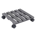 vidaXL Cărucioare pentru plante, 4 buc., gri, 30x30x7,5 cm, WPC vidaXL Cărucioare pentru plante, 4 buc., gri, 30x30x7,5 cm, WPC