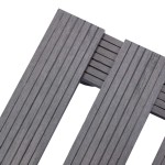 vidaXL Cărucioare pentru plante, 4 buc., gri, 30x30x7,5 cm, WPC vidaXL Cărucioare pentru plante, 4 buc., gri, 30x30x7,5 cm, WPC