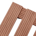 vidaXL Cărucioare pentru plante, 4 buc., maro, 30x30x7,5 cm, WPC vidaXL Cărucioare pentru plante, 4 buc., maro, 30x30x7,5 cm, WPC