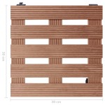 vidaXL Cărucioare pentru plante, 4 buc., maro, 30x30x7,5 cm, WPC vidaXL Cărucioare pentru plante, 4 buc., maro, 30x30x7,5 cm, WPC