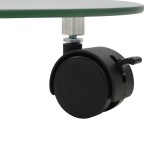 vidaXL Suport cu role de plante 4 buc. 28 cm sticlă securizată rotund