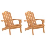 vidaXL Scaune Adirondack de grădină, 2 buc., lemn masiv de acacia vidaXL Scaune Adirondack de grădină, 2 buc., lemn masiv de acacia
