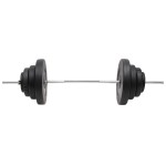 vidaXL Set halteră cu discuri de greutăți, 60 kg