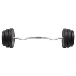 vidaXL Set halteră ondulată cu greutăți, 90 kg