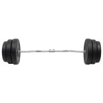 vidaXL Set halteră ondulată cu greutăți, 90 kg