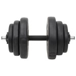 vidaXL Haltă și gantere cu plăci de greutate, 60 kg vidaXL Haltă și gantere cu plăci de greutate, 60 kg