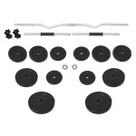 vidaXL Haltă și gantere cu plăci de greutate, 60 kg vidaXL Haltă și gantere cu plăci de greutate, 60 kg
