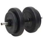 vidaXL Haltă și gantere cu plăci de greutate, 60 kg vidaXL Haltă și gantere cu plăci de greutate, 60 kg