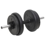 vidaXL Haltă și gantere cu plăci de greutate, 60 kg vidaXL Haltă și gantere cu plăci de greutate, 60 kg
