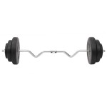 vidaXL Halteră curbată și ganteră cu discuri de greutate, 60 kg vidaXL Halteră curbată și ganteră cu discuri de greutate, 60 kg