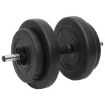 vidaXL Halteră curbată și ganteră cu discuri de greutate, 60 kg vidaXL Halteră curbată și ganteră cu discuri de greutate, 60 kg