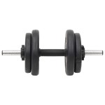 vidaXL Halteră curbată și ganteră cu discuri de greutate, 60 kg vidaXL Halteră curbată și ganteră cu discuri de greutate, 60 kg