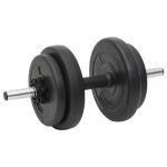 vidaXL Set de halteră și gantere cu plăci de greutate, 90 kg