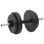 vidaXL Set de halteră și gantere cu plăci de greutate, 90 kg