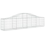 vidaXL Coșuri gabion arcuite 5 buc, 200x30x40/60 cm, fier galvanizat