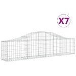 vidaXL Coșuri gabion arcuite 7 buc, 200x30x40/60 cm, fier galvanizat vidaXL Coșuri gabion arcuite 7 buc, 200x30x40/60 cm, fier galvanizat