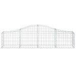 vidaXL Coșuri gabion arcuite 10 buc, 200x30x40/60 cm, fier galvanizat