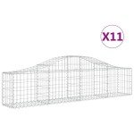 vidaXL Coșuri gabion arcuite 11 buc, 200x30x40/60 cm, fier galvanizat vidaXL Coșuri gabion arcuite 11 buc, 200x30x40/60 cm, fier galvanizat