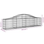 vidaXL Coșuri gabion arcuite 11 buc, 200x30x40/60 cm, fier galvanizat vidaXL Coșuri gabion arcuite 11 buc, 200x30x40/60 cm, fier galvanizat
