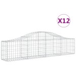vidaXL Coșuri gabion arcuite 12 buc, 200x30x40/60 cm, fier galvanizat vidaXL Coșuri gabion arcuite 12 buc, 200x30x40/60 cm, fier galvanizat