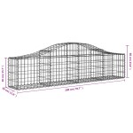 vidaXL Coșuri gabion arcuite 14 buc, 200x30x40/60 cm, fier galvanizat vidaXL Coșuri gabion arcuite 14 buc, 200x30x40/60 cm, fier galvanizat
